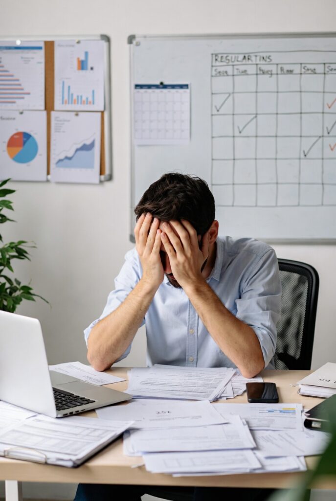 Person stressed about their money